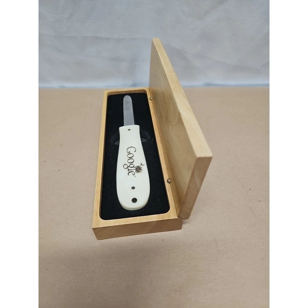 Sarge International Shucker Oyster Knife Natural Bone‎ Handle In Wood Box GOOGLE
